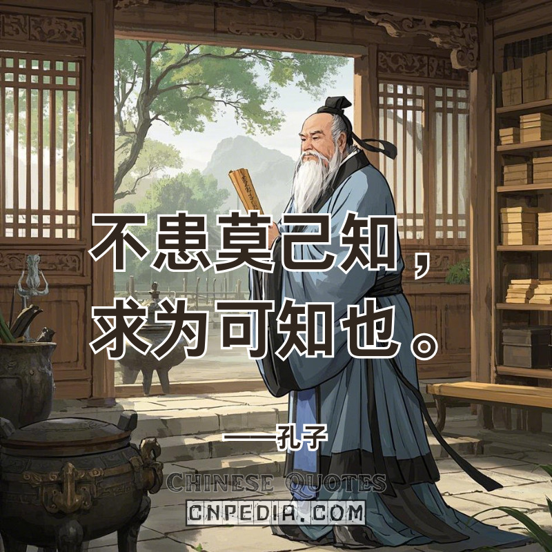 Confucius' Quote on Self-Worth How 'Fear Not Obscurity, Strive to Be Known' Revolutionizes Personal Branding and Digital Reputation 不患莫己知，求为可知也。——孔子 (bú huàn mò jǐ zhī, qiú wéi kě zhī yě — Kǒngzǐ)